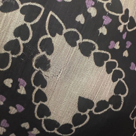 FREE PEOPLE X ANNA SUI Annabel Bias heart print Dress XS - Picture 9 of 11